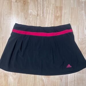 Women’s Adidas Climalite Black Hot Pink Athletic/ Tennis Skirt W/ Liner Large